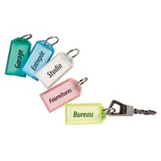 Porte-clés couleurs assorties translucides - Boîte de 50